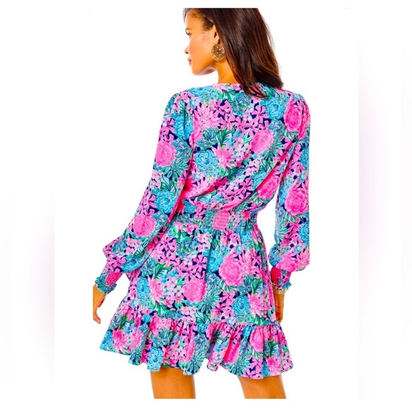 New Lilly Pulitzer Cristiana Stretch Dresses Women Hits Amalfi Blue Size 6 - Picture 3 of 5